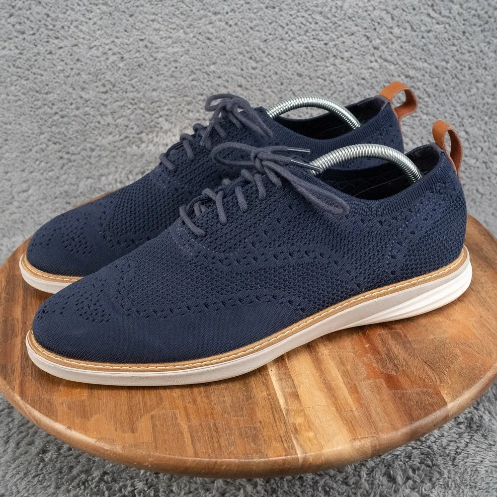 Cole Haan Grand Evolution Stitchlite Oxford Mens Size 10.5 M Marine Blue Vapor